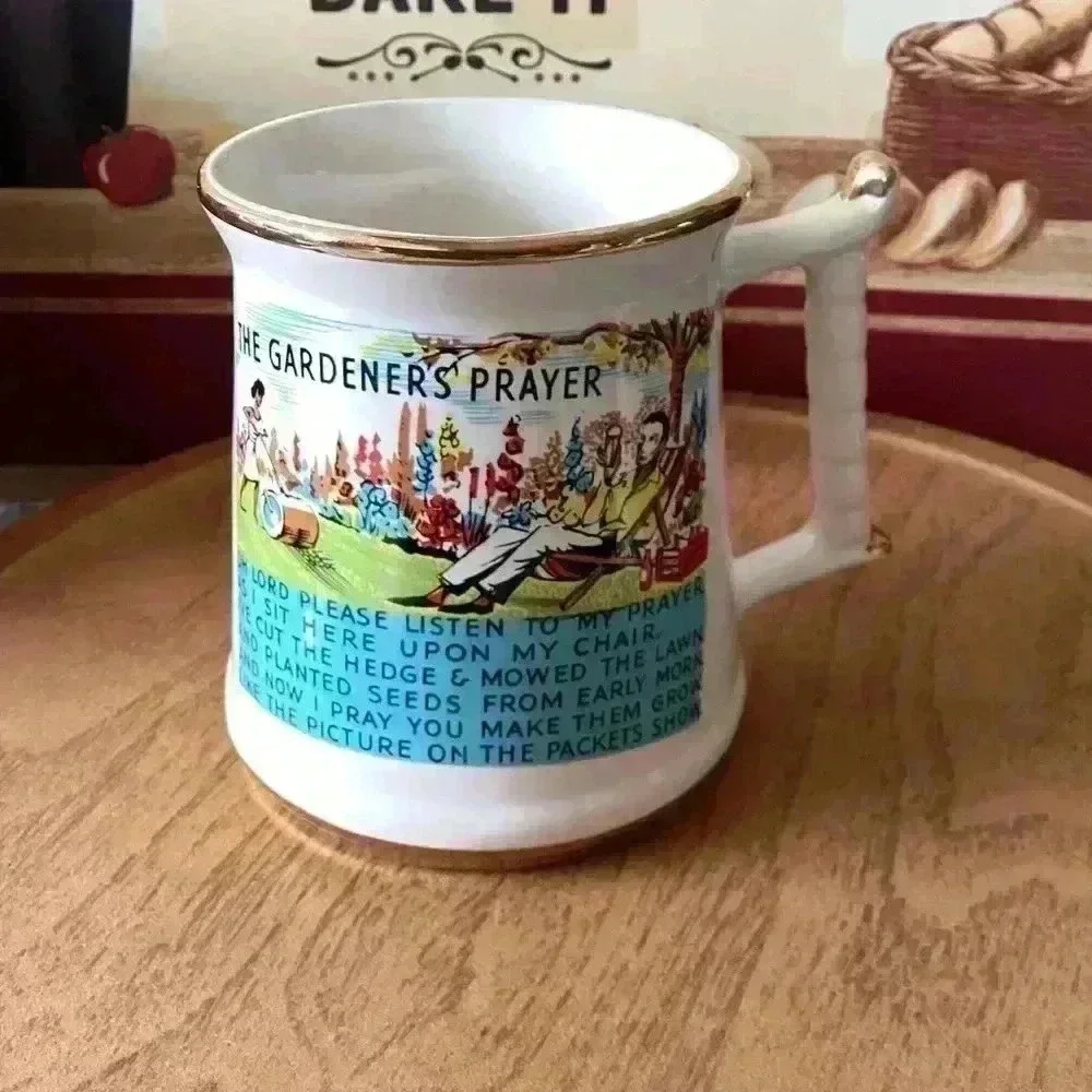 Vintage Prince William  Ware pottery 'The Gardeners Prayer' mug